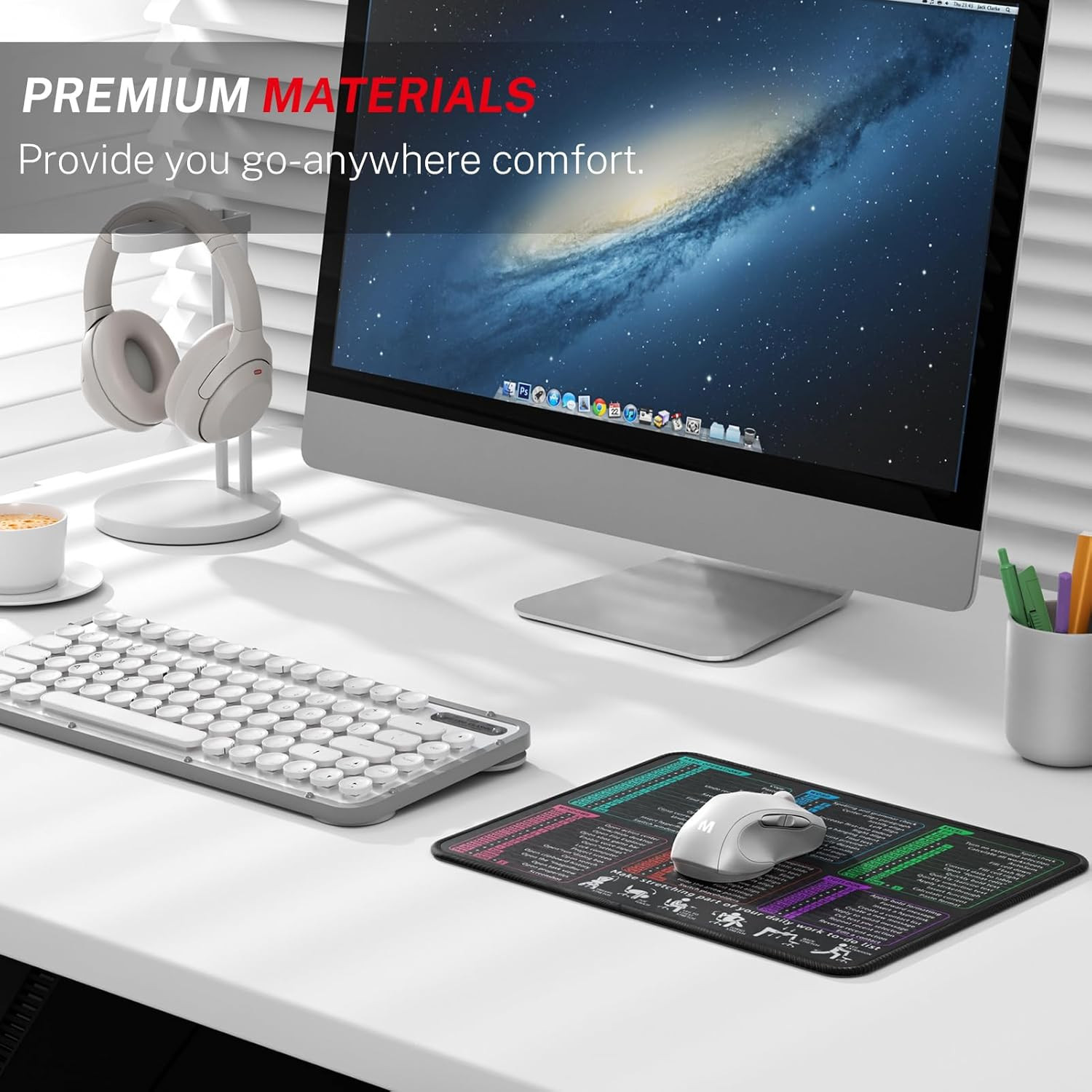 Alfombrilla de Ratón Antideslizante Premium – Diseño Elegante con Base de Goma Gruesa de Alta Densidad