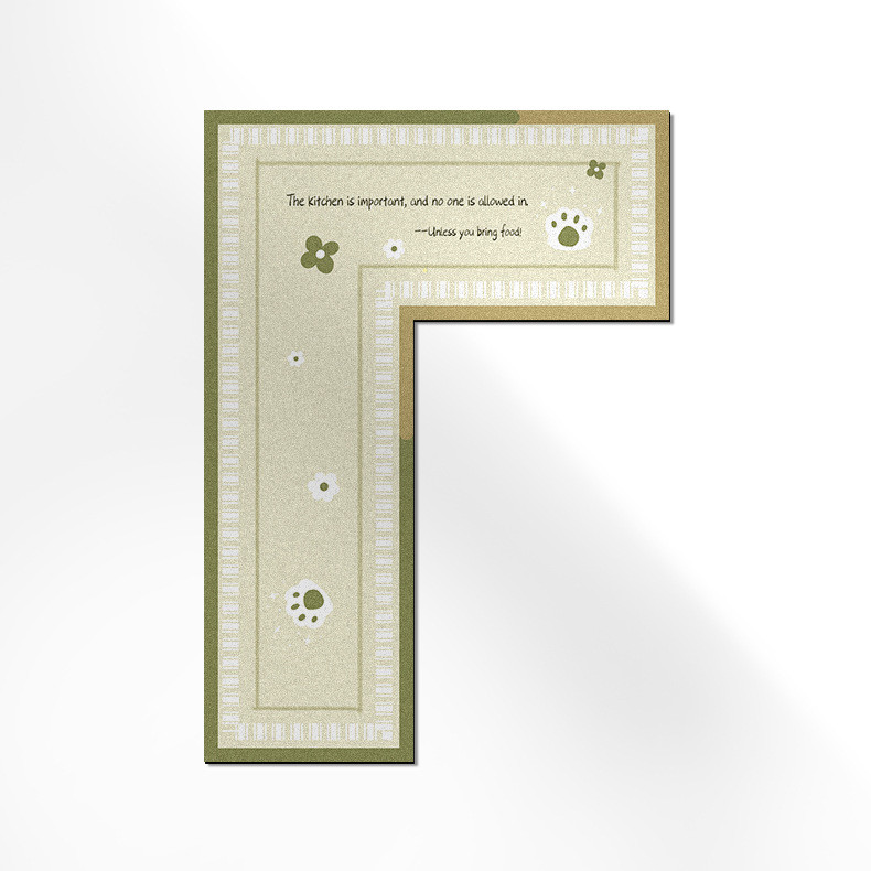 Tapete de Cocina Moderno Rectangular de una Pieza, Antideslizante, Súper Absorbente, de Fibra Sintética Ecológica, Resistente a las Manchas