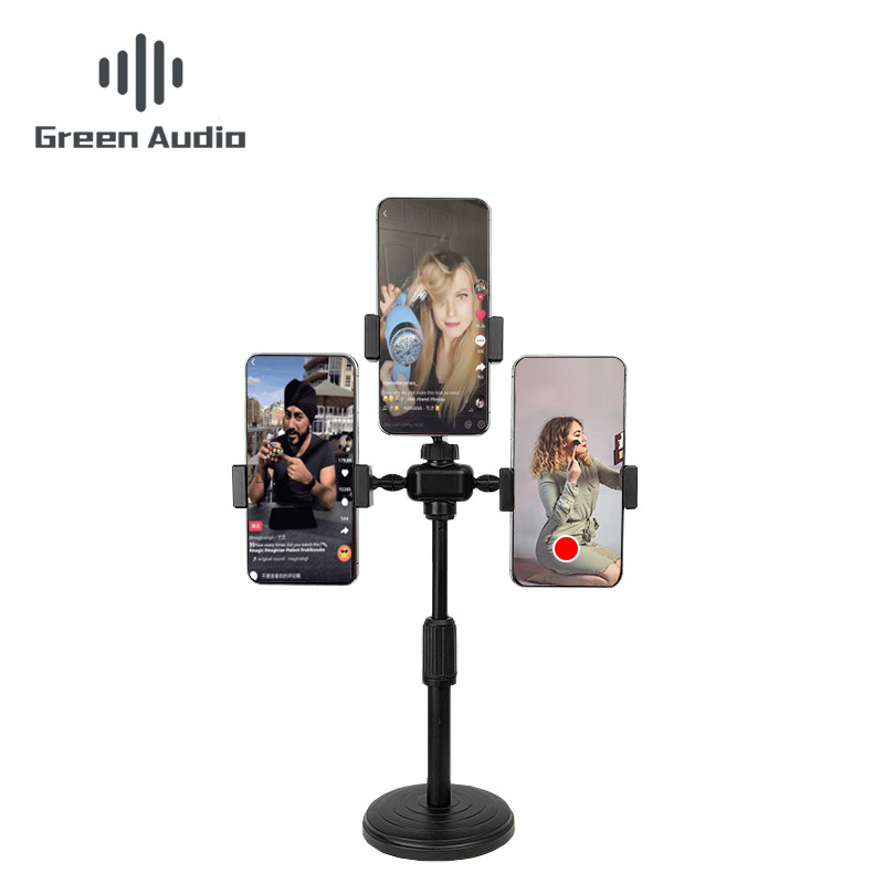 DeskMic Pro Stand – Soporte de Micrófono de Escritorio con Base Redonda Resistente y Clip Ajustable de Alta Calidad