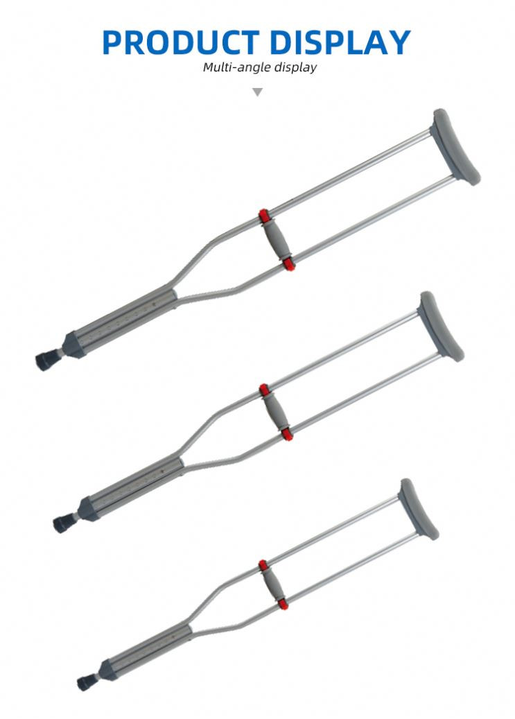 Muleta Ajustable Plegable de Aluminio – Altura Regulable hasta 1.5 m, Diseño Resistente y Ligero para Uso Médico